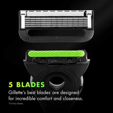GilletteLabs Razor Black and Gold Edition (2 Count + Handle + Stand)