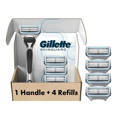 SkinGuard Razor, 1 Handle and 8 Razor Blade Refills