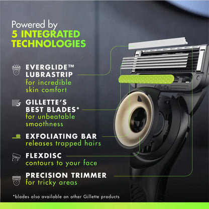 GilletteLabs Razor (1 Handle + 3 Cartridges + 1 Travel Case)