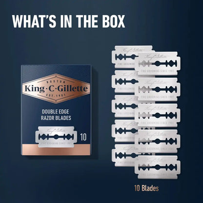 King C. Gillette Double Edge Safety Razor Refill Blades (10 Count)